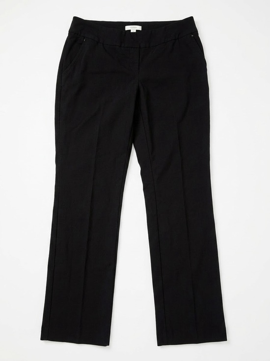 Reitmans Pants - Reitmans Black Pull On Stretch Dress Pants Straight Leg Petite Plus Size 14P